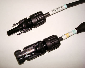 Dual MC4 10 AWG - 50' Cable 1 Male - 1 Female 1