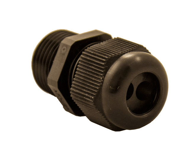 Waterproof Strain Relief With 2 Holes, 0.25 to 0.27" Cable Diameter 1