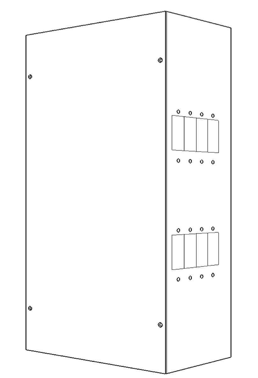 Medium Breaker Box for 8 panel mount breakers 1