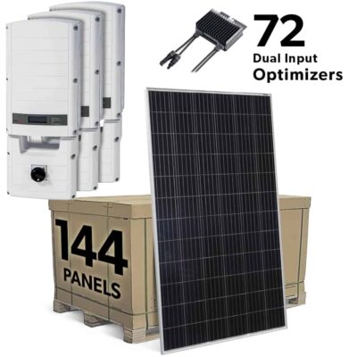Commercial 53.28 kW 208V Three Phase Gridtie System for 144 Astronergy 72 Cell Modules 1