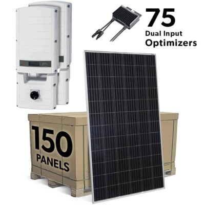 Commercial 55.5 kW 480V Three Phase Gridtie System for 150 Astronergy 72 Cell Modules 1