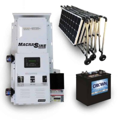 EXOrac Transportable 640 W 4-Panel kit with Solarland Panels Battery Backup System 1