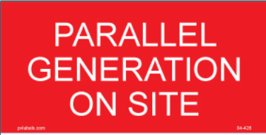 Parallel Generation On Site Placard 04-426 1