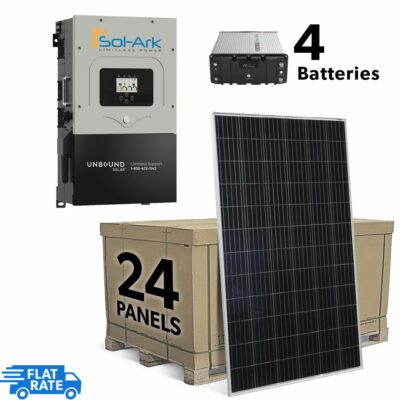 8.88 kW Grid Tied Backup System with Sol-Ark Inverter, 24 Astronergy Solar 370 watt Panels and LFP Battery Bank 1