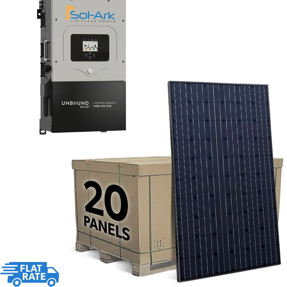 6.4 Off-Grid Solar System with Sol-Ark Inverter and 20 Heliene 320 watt Panels 1